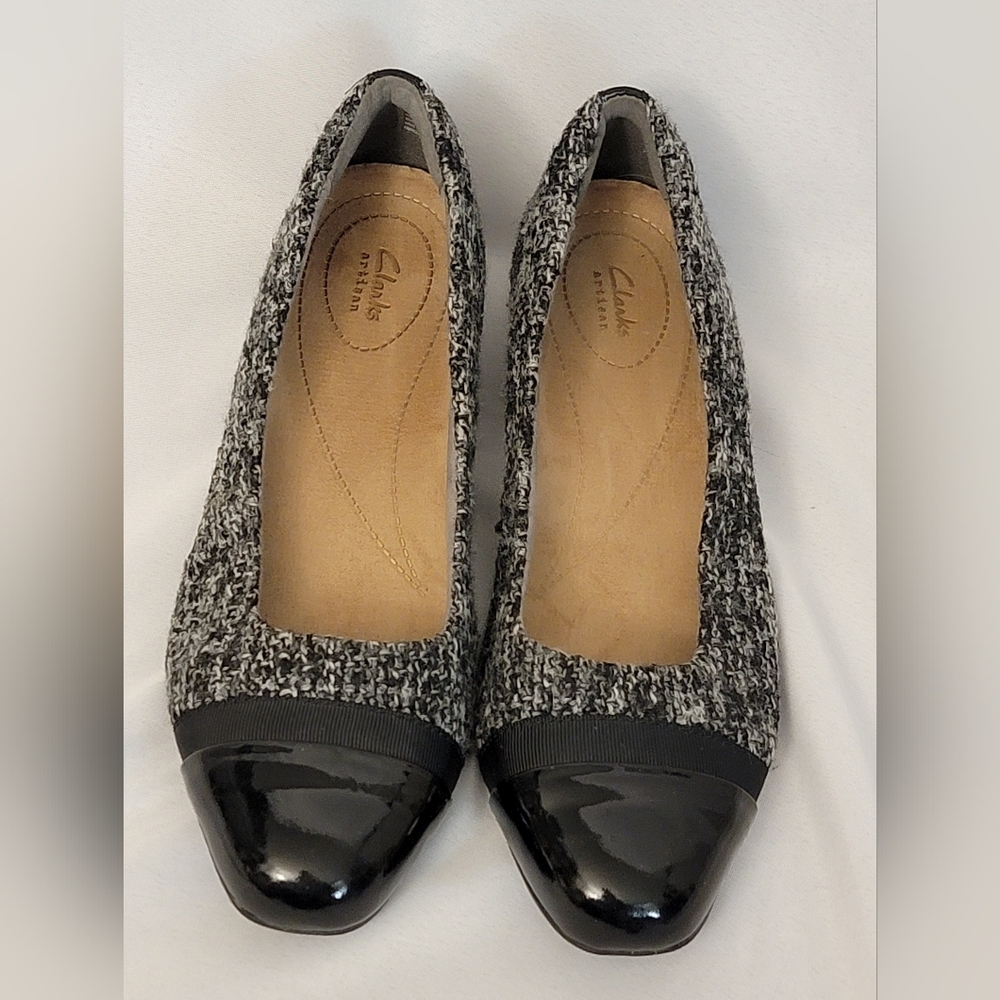 Clark's Artisan Keesha Rosa Tweed Flats Size 7.5M - Picture 2 of 12
